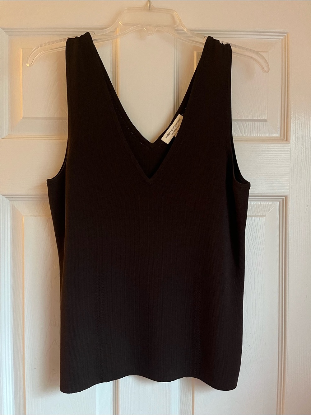Valerie Steven’s “Separates” Dark Brown V-Neck Tank